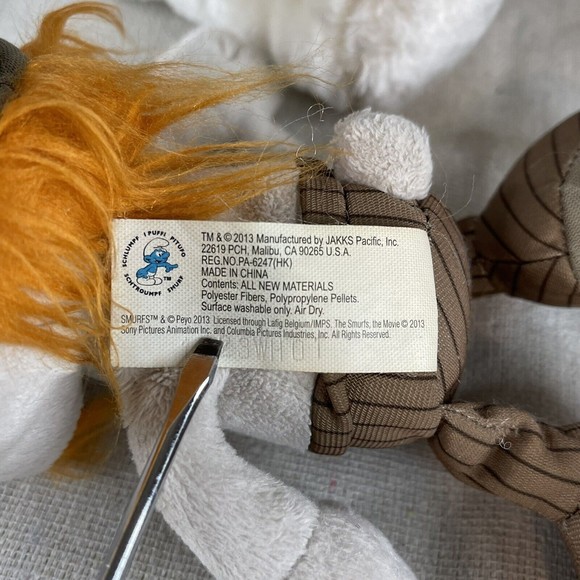 Smurf Plush Lot Papa Smurf 8” 1981 Hug Smurf 10” 1979 Hackus Smurf 9.5” 2013 - Picture 7 of 13